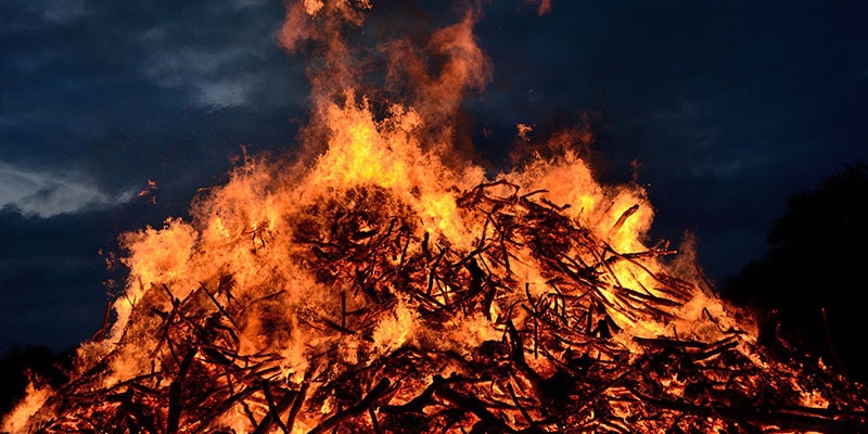 Large bonfire
