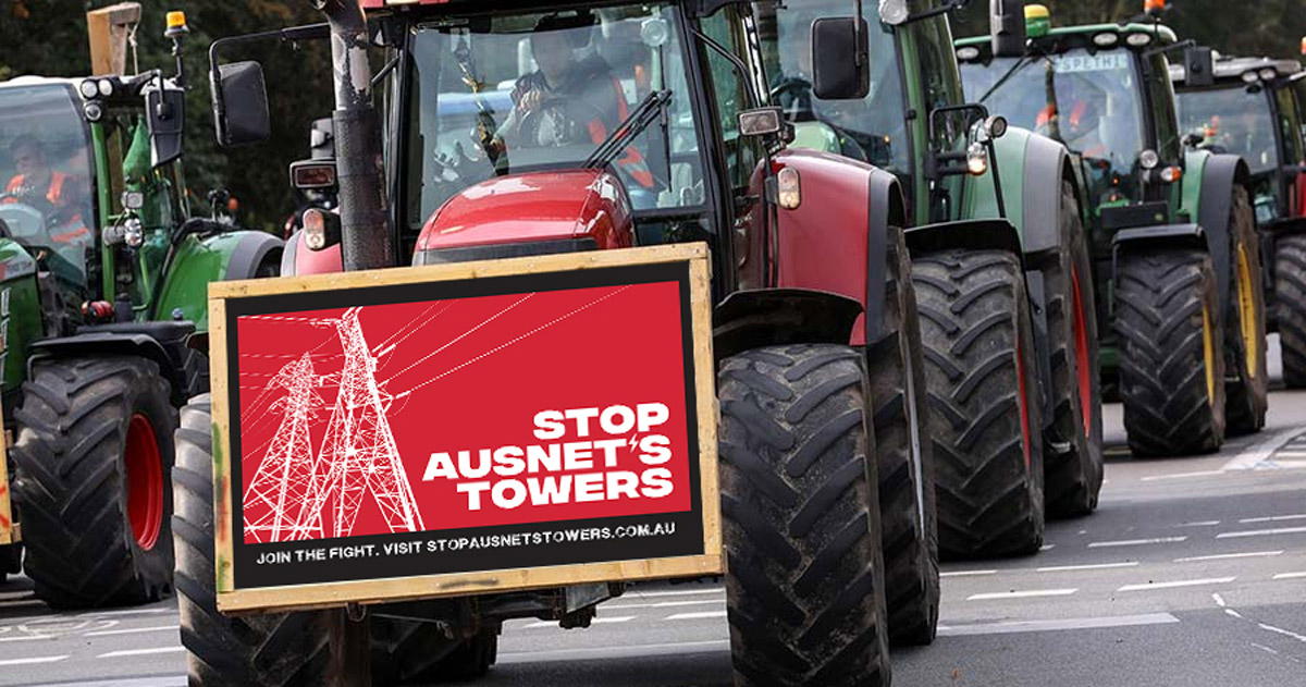 Tractor-Rally STOP AUSNET'S TOWERS RALLY